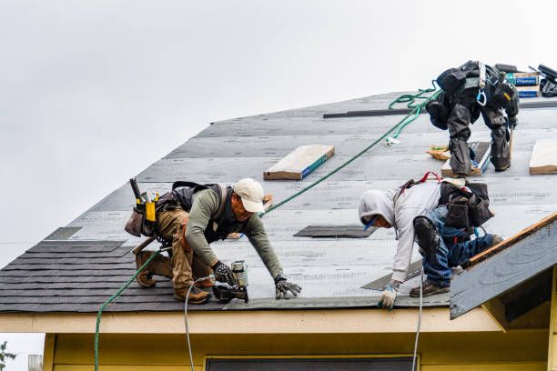 Professional Gutter Installation technician working in Kimball, MN